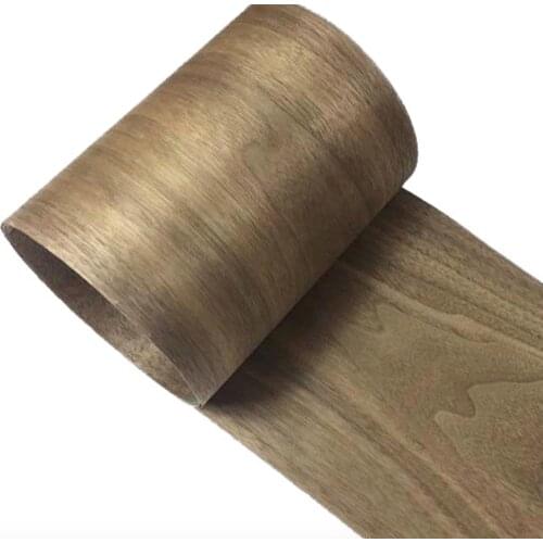 2Pieces/Lot L:2.5Meters Width:150mm Thickness:0.2mm Natural Black Walnut Veneer Solid Wood Speaker Skinning Veneer