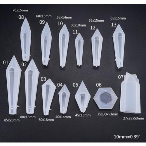 Crystal Epoxy Resin Mold Pendulum Casting Silicone Mould Jewelry Making Tools X4YA