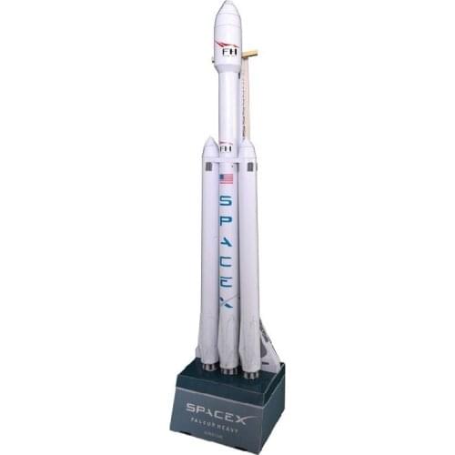 SpaceX Falcon Heavy Rocket DIY 3D Paper Card Model Building Sets Construction Toys Educational Toys Military Model