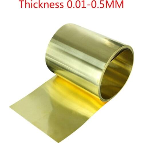 Thickness 0.01 0.02 0.03 0.05 0.1 0.2 0.3 0.5MM brass strip Thin gold brass sheet Yellow copper foil Brass plate