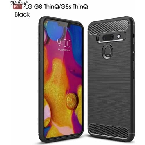 Wolfsay Anti-knock Case For LG G8 ThinQ Case Soft TPU Brushed Case For LG G8 ThinQ LM-G820UMB Mobile Phone Fundas Coque