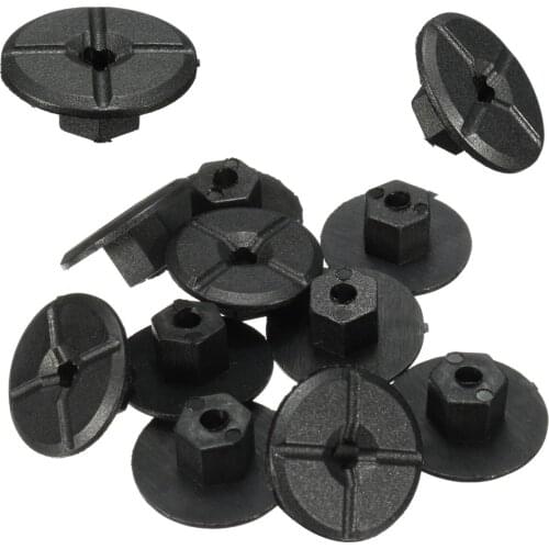 10Pcs/Set 4mm Plastic Fastener Nut For Mercedes Benz Fender Mud Flap Splash Guard Wheel Arch Bumper Panel Retainer Clip Rivet