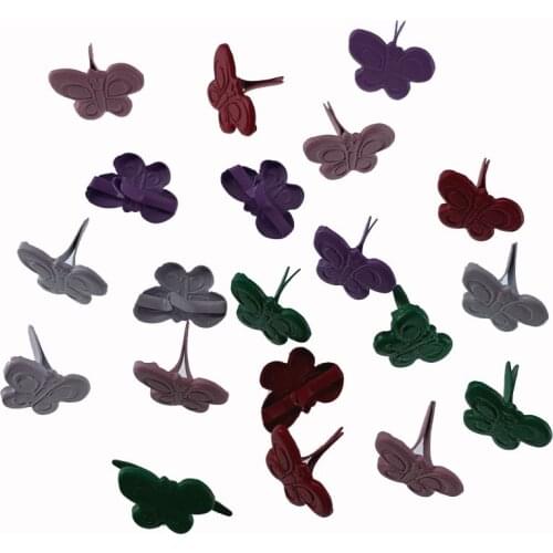 100Pcs Pastel Butterfly Brad Iron Round Metal Mini Brads For Craft Scrapbooking Card Making DIY Rivets Embellishment 16 x 12mm