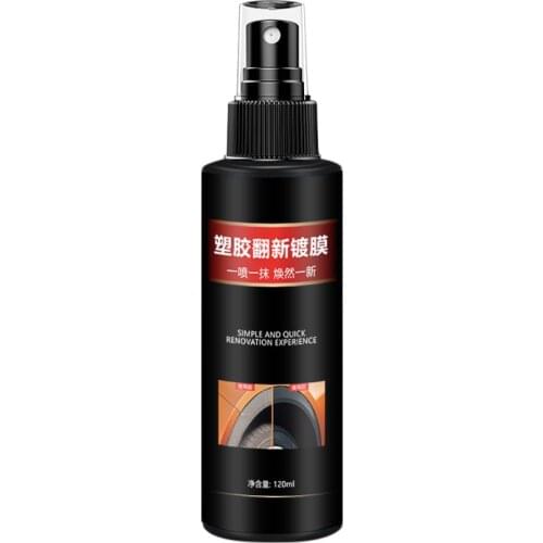 120ml Car Plastic Retreading Agent Polishing Wax Auto Instrument Panel Plastic Renovated Coating Car Light Cleaner