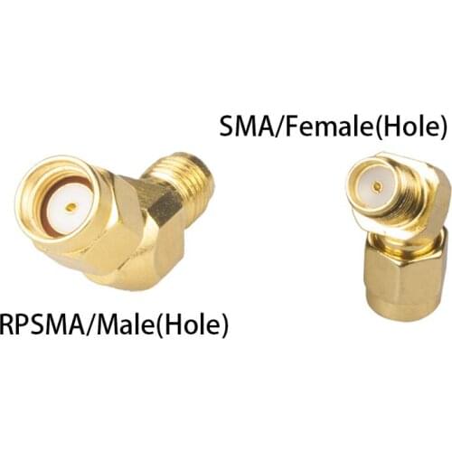 2pcs Copper SMA RP-SMA Male Female Elbow adapter 90 135 degree oblique angle SMA-JKW FPV goggle video receiver Fatshark Skyzone