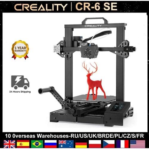 Creality CR-6 SE 3D Printer Leveling-Free with Silent Motherboard MeanWell Power Supply Dual Z-Axis Drucker Impresora Printer