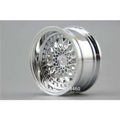 4pcs 1/10 Touring&Drift Nylon Wheel Rim Y12C(Chrome) 3/6/9mm offset for 1:10 Touring&Drift Car 1/10 Rim 10036