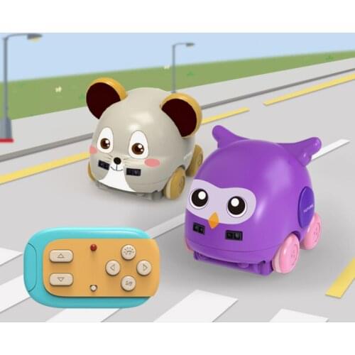 Kids Cartoon Tracking Remote Control Car Intelligent Light Sense Follow Wireless Remote Control Car Toys Kid‘s Holiday Gifts