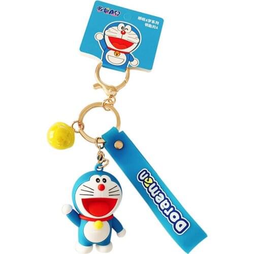 Cute Cartoon Doraemon Keychain Creative Anime Cat For Girls Boys Gift Bag Pendant Key Ring Accessories Couples Charm d794