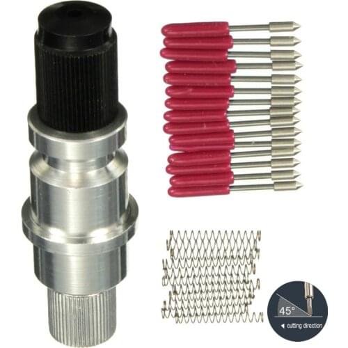 KZTech High Hardness Cutting Blade Holder for Graphtec CB09 Silhouette Cameo Holder 15Pcs Blades Vinyl Cutter Plotter 45 Degree