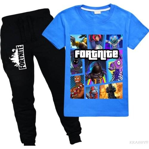 Fortnite Kids Tracksuit New Summer Cartoon T shirt Leisure Children Boys Clothes Set Gift for Girls Outfits