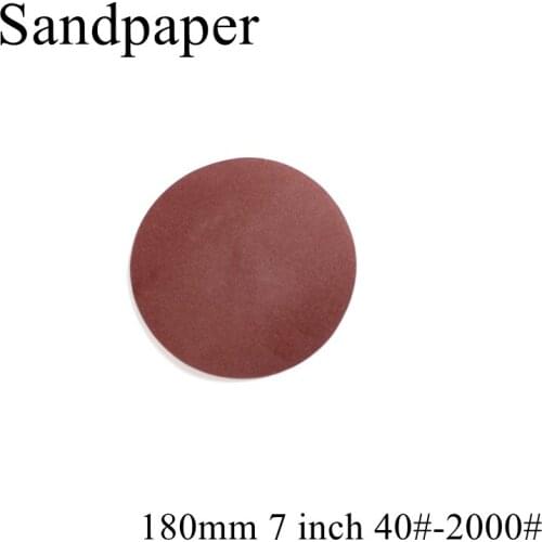 10pcs/lot 180mm 7 inch 40-2000 Grit Round Sandpaper Disk Sand Sheets Holder Sanding Disc For Sander Grits Polishing Abrasive