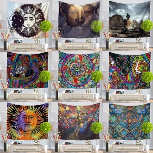 Home Furnishing Bohemian Mandala Tapestry Wall Hanging Sandy Beach Picnic Throw Rug Blanket Camping Tent Travel Sleeping Pad