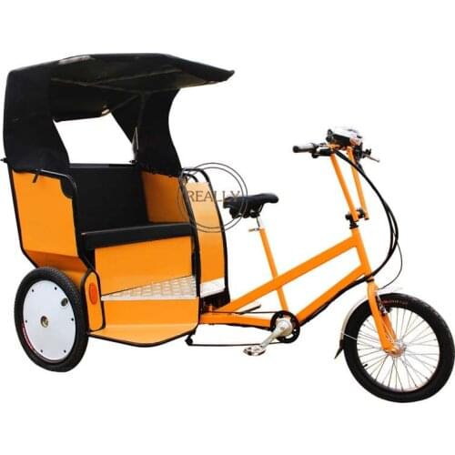 Electric Rickshaw Commercial Passenger Transport Tricycle Mobile Sightseeing Bike with 3 Wheel