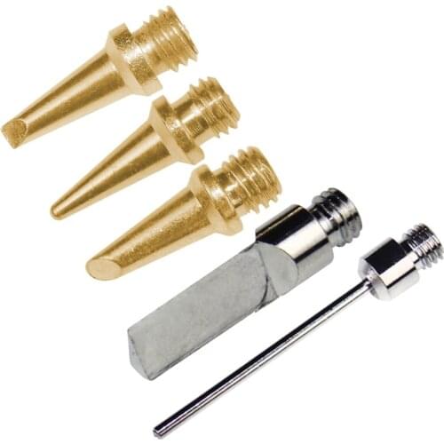 5pcs/set Butane Gas Soldering Iron Kit Welding Kit Torch Pen Tool Gas Soldering Iron Head for HS-1115K