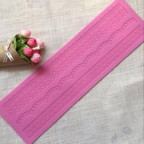Lace Cake Mould Flirting cake lace silicone mold Mousse border decoration Wedding cake decoration