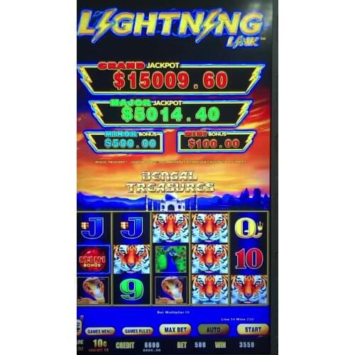 HOT Lightning Link Bengal Treasures Video Game Machine Vertical Touch Screen Lightninglink Casino Slot Games Board