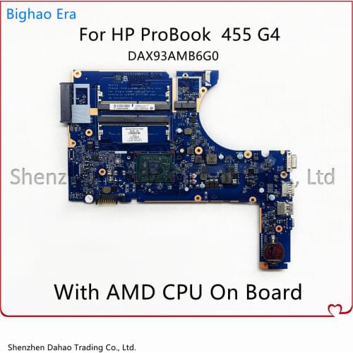 DAX93AMB6G0 For HP ProBook 445 G4 455 G4 Laptop Motherboard With A9-9410 CPU 907358-601 907358-001 911246-001 100% Fully Tested
