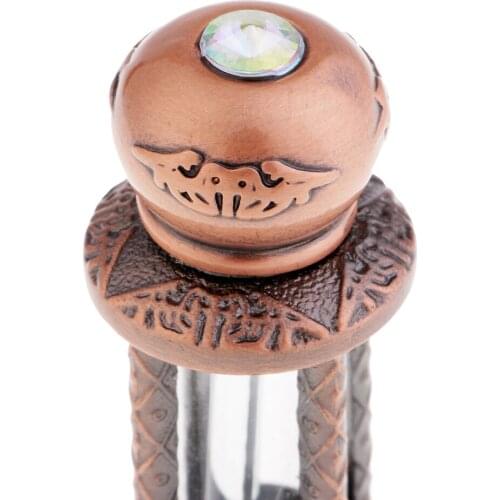 Copper Empty Middle East Style Metal and Glass Perfume Bottle Dragon Design