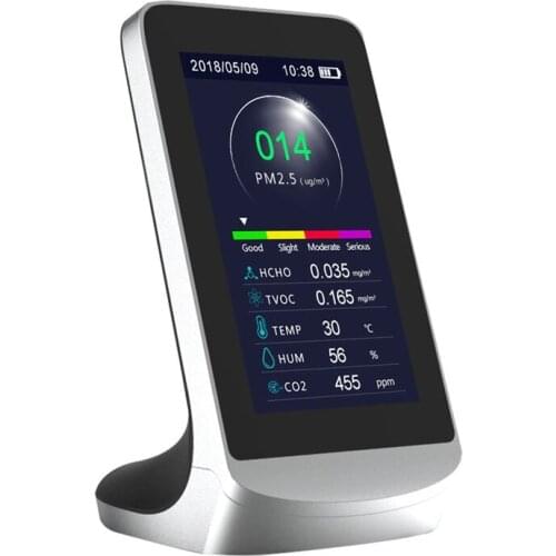 TOP WIFI Multi-Function CO2 Meter Detector Carbon Dioxide Rechargeable Air Quality Detector Analyzer CO2 Monitor