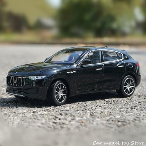 WELLY 1:24 Maserati Levante simulation black alloy car model crafts decoration collection toy tools gift