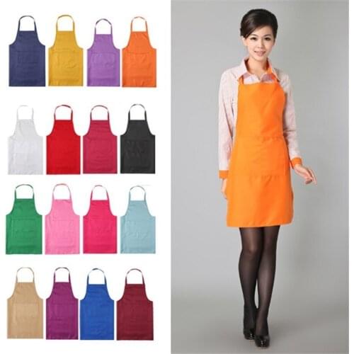 50Pcs/Lot Fashion Waiter Overalls Apron Women Restaurant Kitchen Shop Custom Polyester Crafts Household