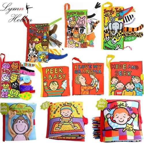 Soft Baby Kids Early Development Cloth Books Learning Education Unfolding Activity Various Pattern Touch Infant gift Drawing Toy