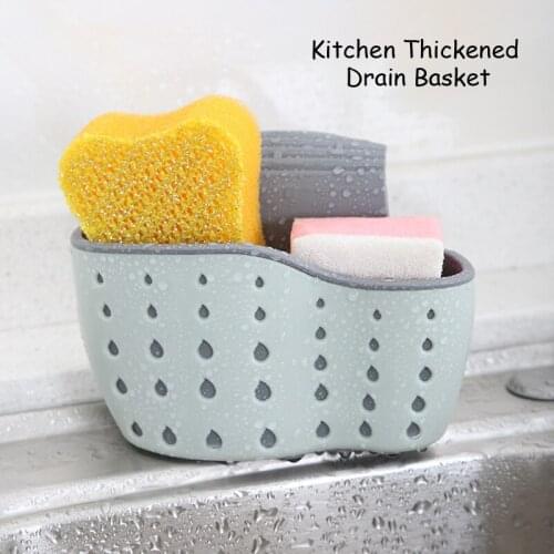 New Kitchen thickened double-layer sink hanging bag sink plastic drain basket storage hanging basket drain rack storage rack