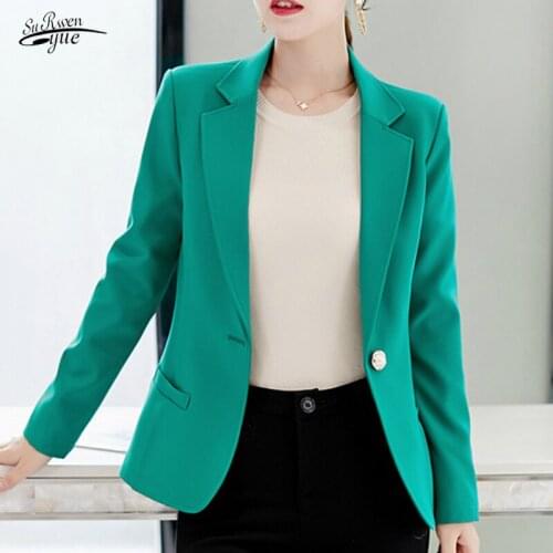 Office Ladies Work Women Jacket Coats and Jackets 2021 Autumn Long Sleeve Jacket Women Solid Silm Women Chaquetas Mujer 5027 80