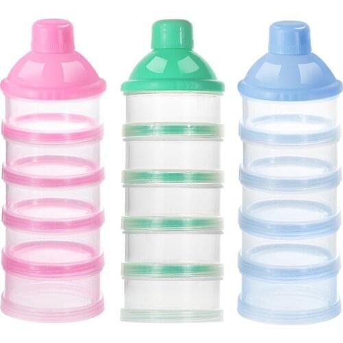 Portable Milk Powder Formula Dispenser Food Container Storage Feeding Box for Baby Kids Toddler Five Grid Baby Food Storage Box
