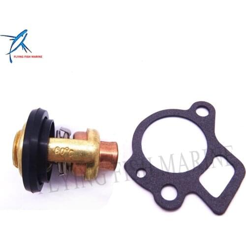 Outboard Motor Gasket 62Y-12414 62Y-12414-00 and Thermostat 66M-12411-00 66M-12411 for Yamaha 9.9-70hp 4-Stroke Boat Engine