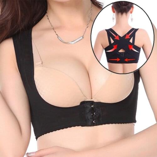 Adjustable Breast Shoulder Support Back Belt Women Adult Posture Corrector Corset Brace Beauty Chest Correction Shaper Plus Size