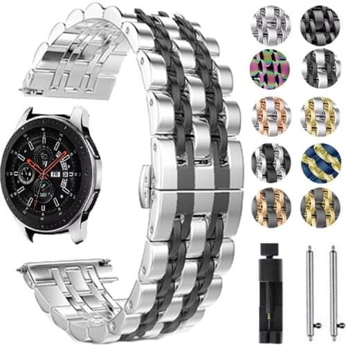 Stainless Steel Strap for Samsung Galaxy Watch Active 2 44mm 40mm Band Bracelet Gear Sport/S2 S3 42mm 46mm Wristbands 20mm 22mm