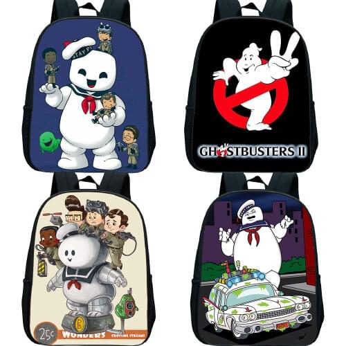 Video Game Ghostbusters Kindergarten Backpack for Kids Boys Girls Cartoon School Bags Daily Rucksack Children Preschool Bookbag