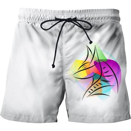 New 3D printed graphic beach shorts Bermuda shorts Mens sports shorts swimming trunks Gym casual shorts Hip hop streetwear men