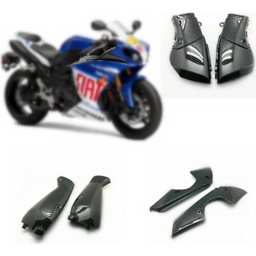 Carbon Fiber Front Upper Mid Side Fairing Cowl Panlel For YAMAHA YZF R1 2009 2010 2011 2012 2013 2014