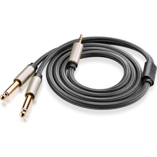 UGREEN 3.5mm to 6.35mm Audio Cable for Mixer Amplifier Speaker Gold Plated 6.5mm Jack Male Splitter Audio Line