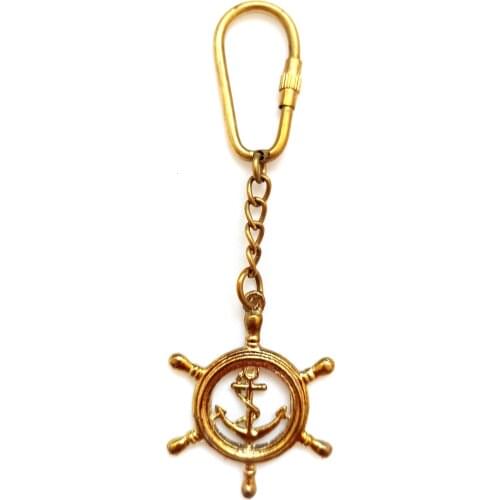 Rudder Shaped Brass Keychain Souvenirs