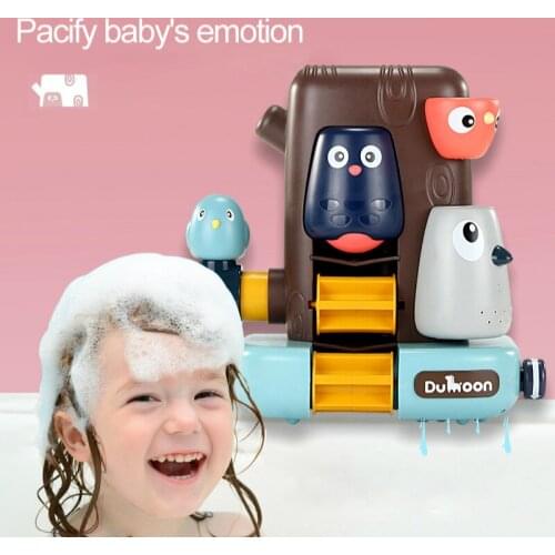 Waterwheel Pipeline Water Spray Shower Bath Toys Game Birds Owl Baby Children Swimming Bathing Bathroom Toddler Gifts