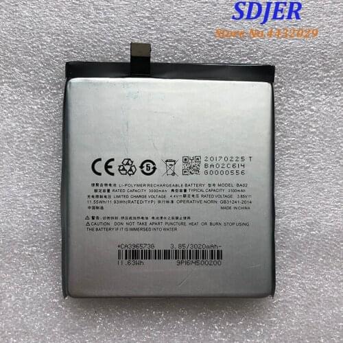 High Quality Original BA02 Battery Replacement 3000mAh Battery Parts For Meizu Meizy A680Q M3E MeiBlue M3E Smart Phone