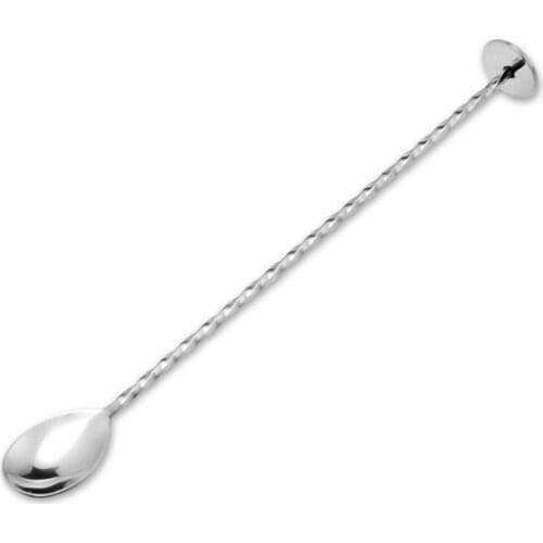 High Quality Stainless Steel Cocktail Bar Spiral Pattern Drink Shaker Muddler Stirrer Twisted Mixing Spoon Kitchen tableware