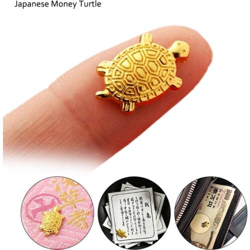 Japanese Money Turtle Asakusa Temple Small Golden Tortoise Guarding Praying for Fortune Home Furnishing #W0
