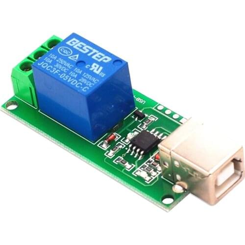 1 Channel 5V USB Relay Module Control Switch Computer Control Switch Board WIN7 XP 32-bit 64-bit System