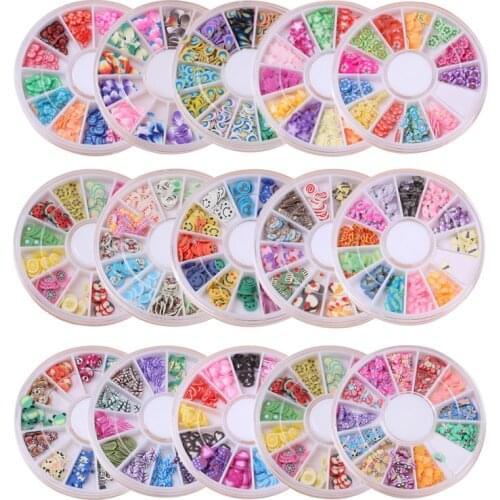 1Box Polymer Clay Fruit Christmas Craft Decoration FlatBack Cabochon Embellishments For Scrapbooking Accessories Nail Art DIY