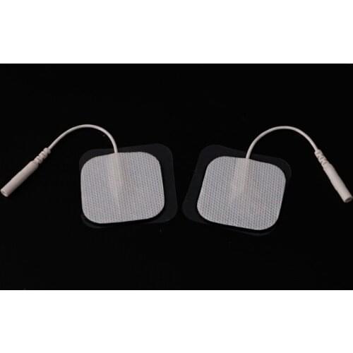 H7JC 10Pcs Replacement Electrode Pad For Massagers /Tens Units Pads 4x4cm White Cloth