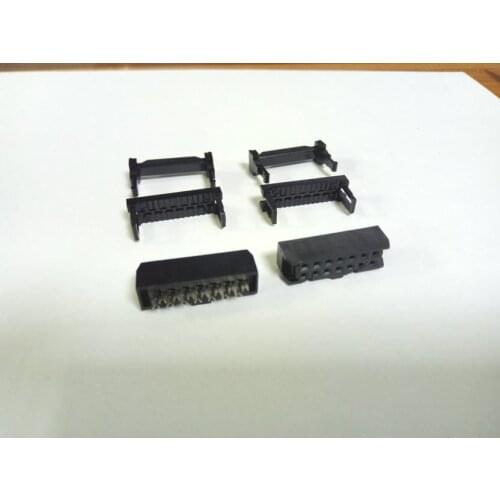 200pcs 2x7P 2x7 14P 2.54x2.54mm IDC Socket With Strain Relief Plug Connector