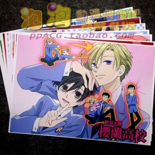 8Pcs Ouran High School Host Club Anime Picture Posters Figures Poster 42x29cm for Wall Home DecorationKids Gift