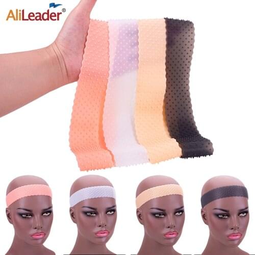 Alileader New 6 Colors Non Slip Wig Grip Band Transparent Silicone Wig Band Comfort Head Hair Band Extra Hold Wig Grip Silicone