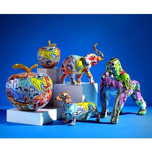 BIG DOG MONKEY KING KONG HOME DECOR GORILLA SCULPTURE DECORATIVE WILD KONG OIL BARREL WITH CUFFS STATUE BIRTHDAY GIFT WEDDING