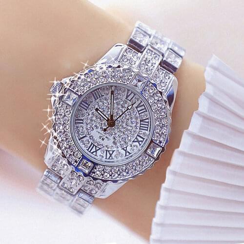 Gold Diamond Watch Fashion Luxury Silver Watches Rhinestone Womens Watcheswrist Ladies Watch Stainless Steel Clock reloj mujer